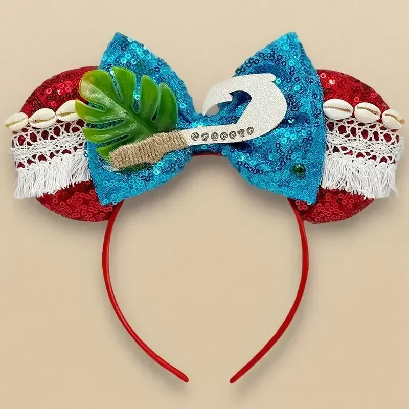 Disney Mickey Mouse Hairbands Frozen Ear Headband for Adults Anna Elsa Snowman Olaf Headwear Women Kids Girls Hair Accessories