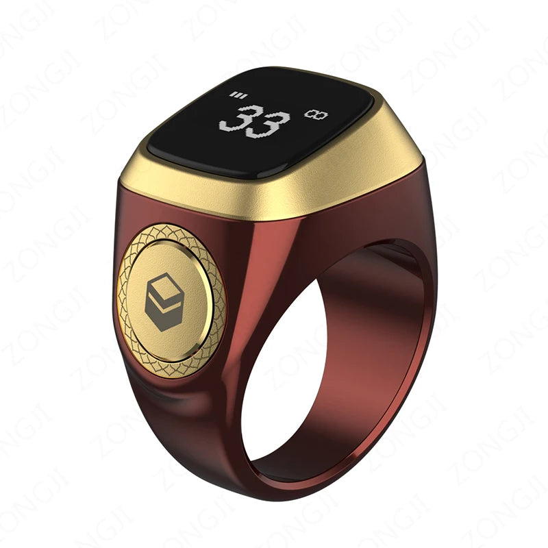 IQibla Smart Zikr Rings Tasbih Tally Intelligent Digital Counter for Muslims Praise 5 Prayer Time Electronic Vibration Reminder