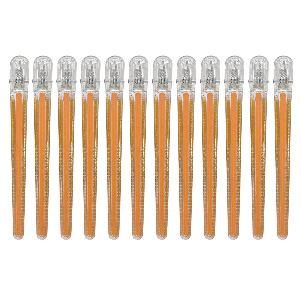 12pcs Pro Seamless Alligator Clip Hair Clip Barbershop Haircutting Sectioning Hairpin Salon Household Styling Tools Accessories