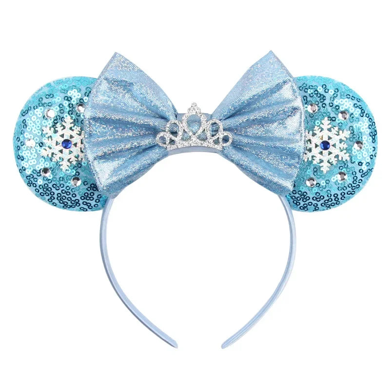 Disney Mickey Mouse Hairbands Frozen Ear Headband for Adults Anna Elsa Snowman Olaf Headwear Women Kids Girls Hair Accessories