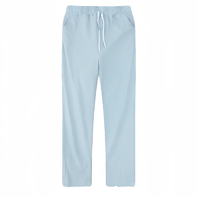 Men's Cotton Linen Pants Joggers Sweatpants Streetwear Breathable Solid Color Linen Trousers Vacation Summer Loose Pants S-5XL