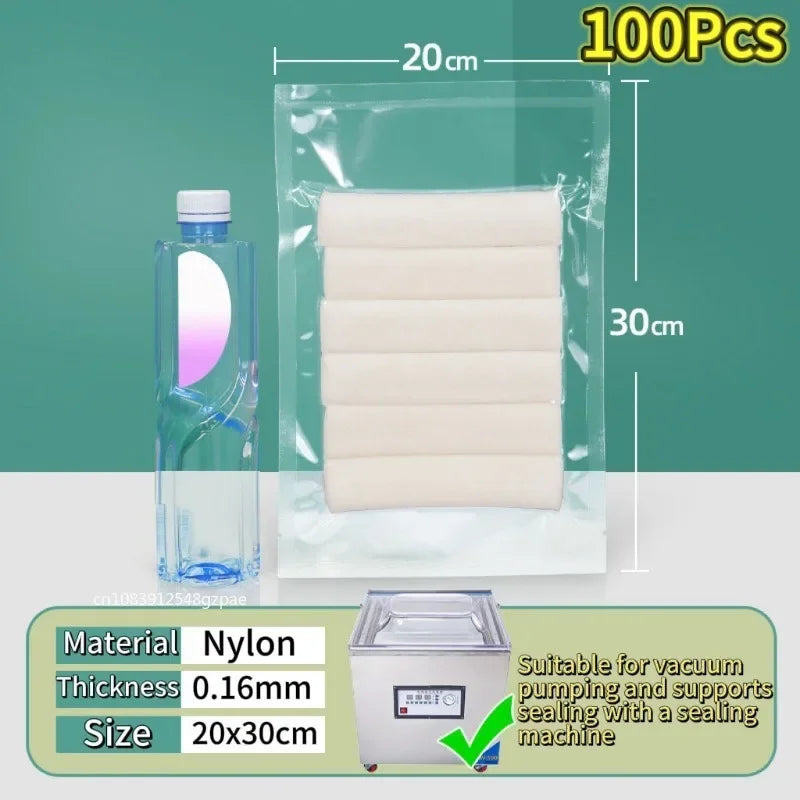100pcs/lot Vacuum Packaging Bags Empty Food Vacuum Bags BPA-Free Vacuum Sealing Bag Vac