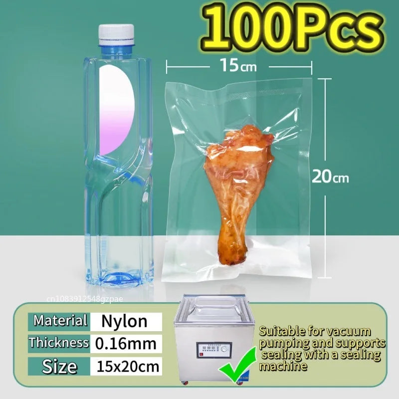 100pcs/lot Vacuum Packaging Bags Empty Food Vacuum Bags BPA-Free Vacuum Sealing Bag Vac