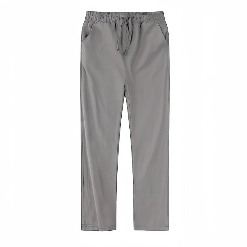 Men's Cotton Linen Pants Joggers Sweatpants Streetwear Breathable Solid Color Linen Trousers Vacation Summer Loose Pants S-5XL