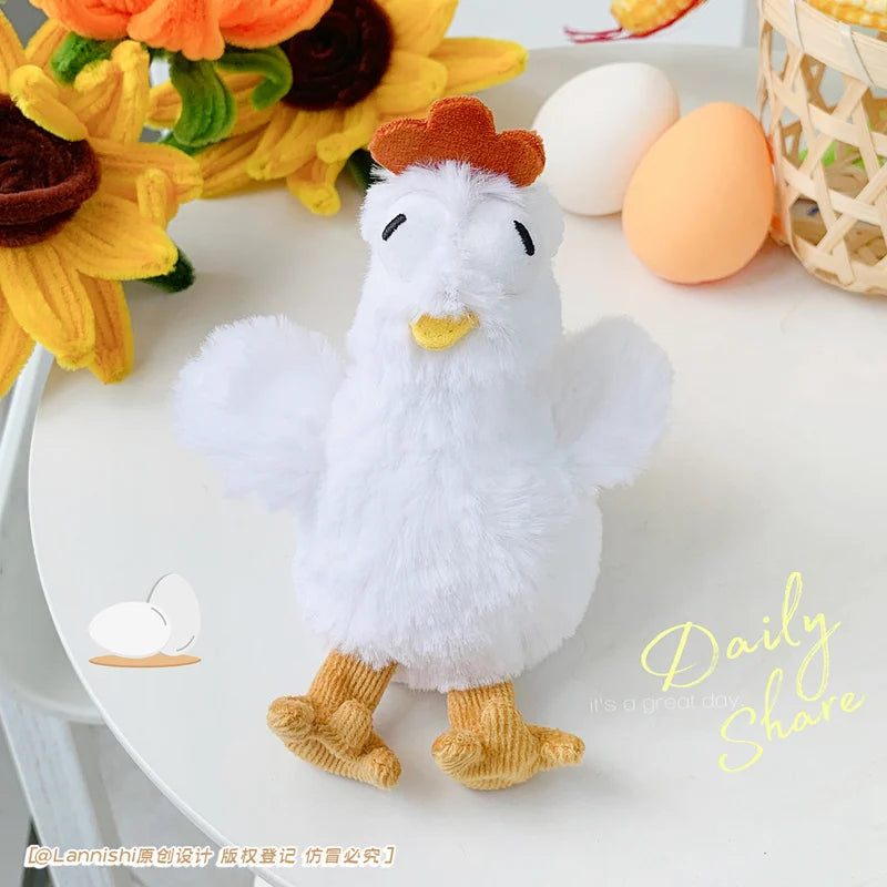 Creative Dozy Chicken Plush Bag Doll Pentant Squawk Alcoholic Chicken Soft Stuffed Cotton Plush Tote For Birthday Gift To Friend