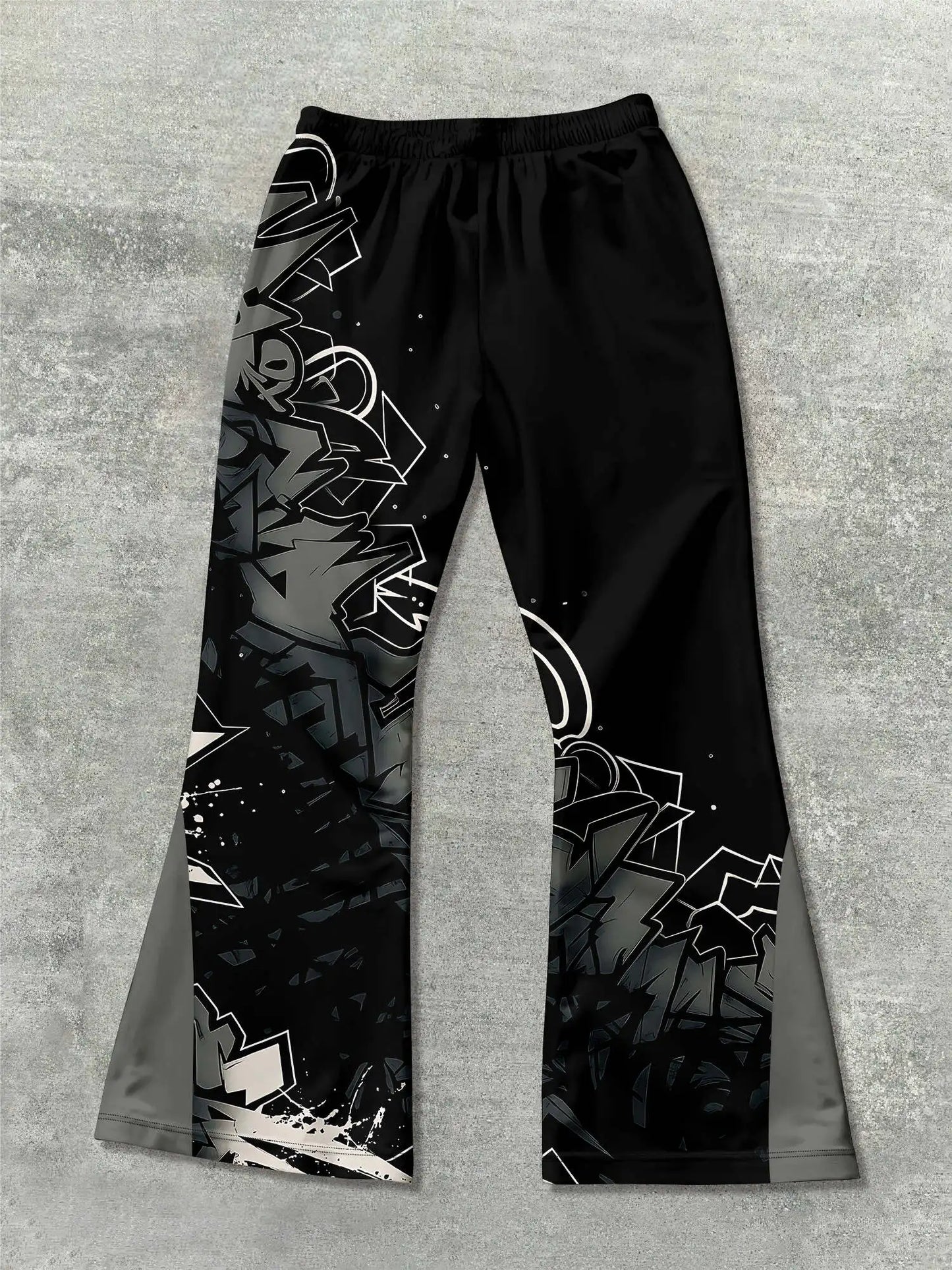 Y2k Flared Pants Men Loose 3D Print Trousers Casual Sweatpants Mid Waist Sporty Female Clothes Streetwear Hip Hop Vintage Pants