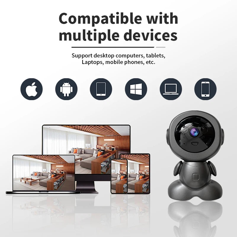 8MP Wifi Surveillance Robot Camera PTZ Security Baby Monitor Two Way Audio Color Night Vision AI Smart Tracking Home IP Cameras