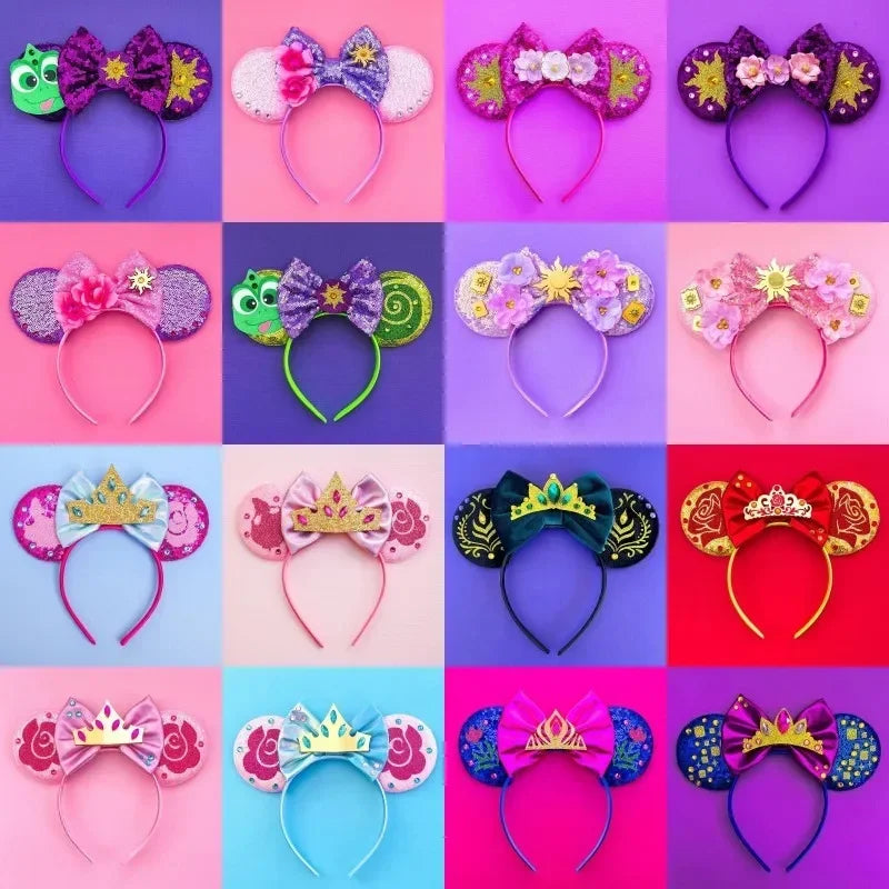 Disney Mickey Mouse Hairbands Frozen Ear Headband for Adults Anna Elsa Snowman Olaf Headwear Women Kids Girls Hair Accessories