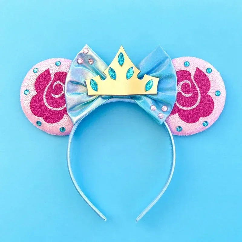 Disney Mickey Mouse Hairbands Frozen Ear Headband for Adults Anna Elsa Snowman Olaf Headwear Women Kids Girls Hair Accessories