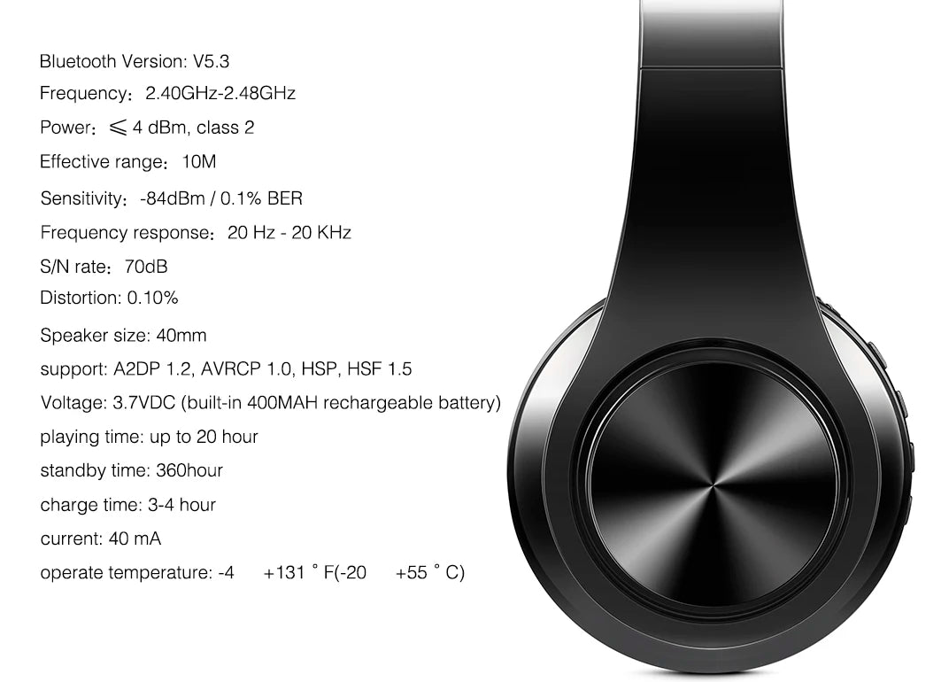 Men Gift  Wireless Headphones Bluetooth Earphone Stereo Headset Game with Build-in MIC with Universal for Android and iOS