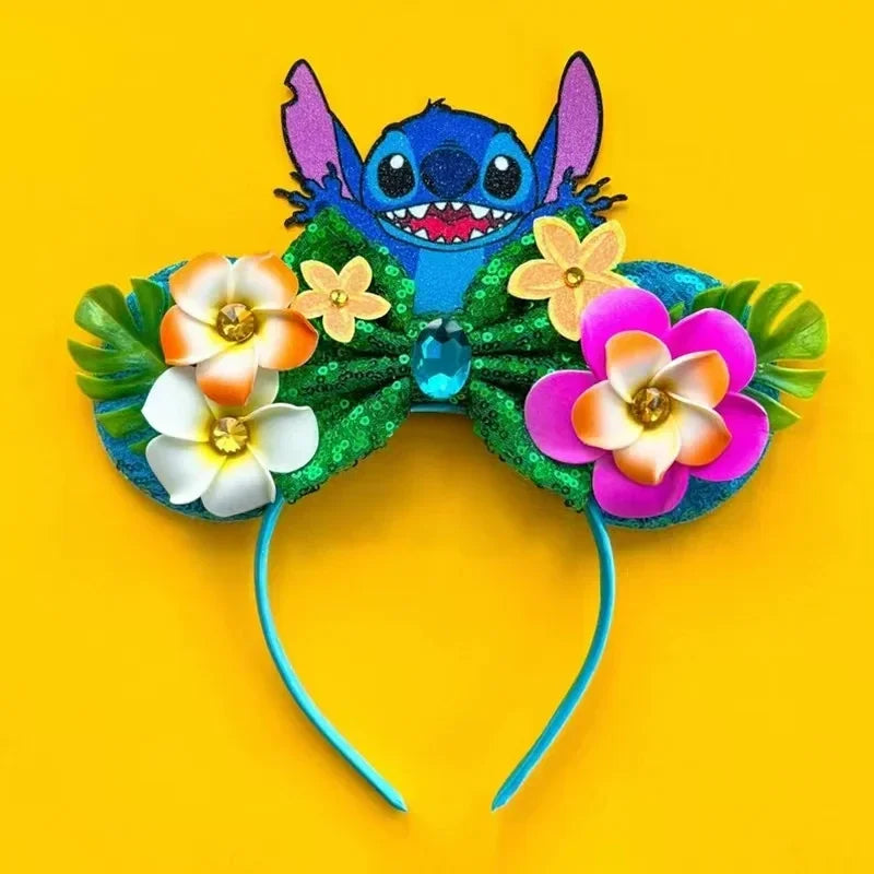 Disney Mickey Mouse Hairbands Frozen Ear Headband for Adults Anna Elsa Snowman Olaf Headwear Women Kids Girls Hair Accessories