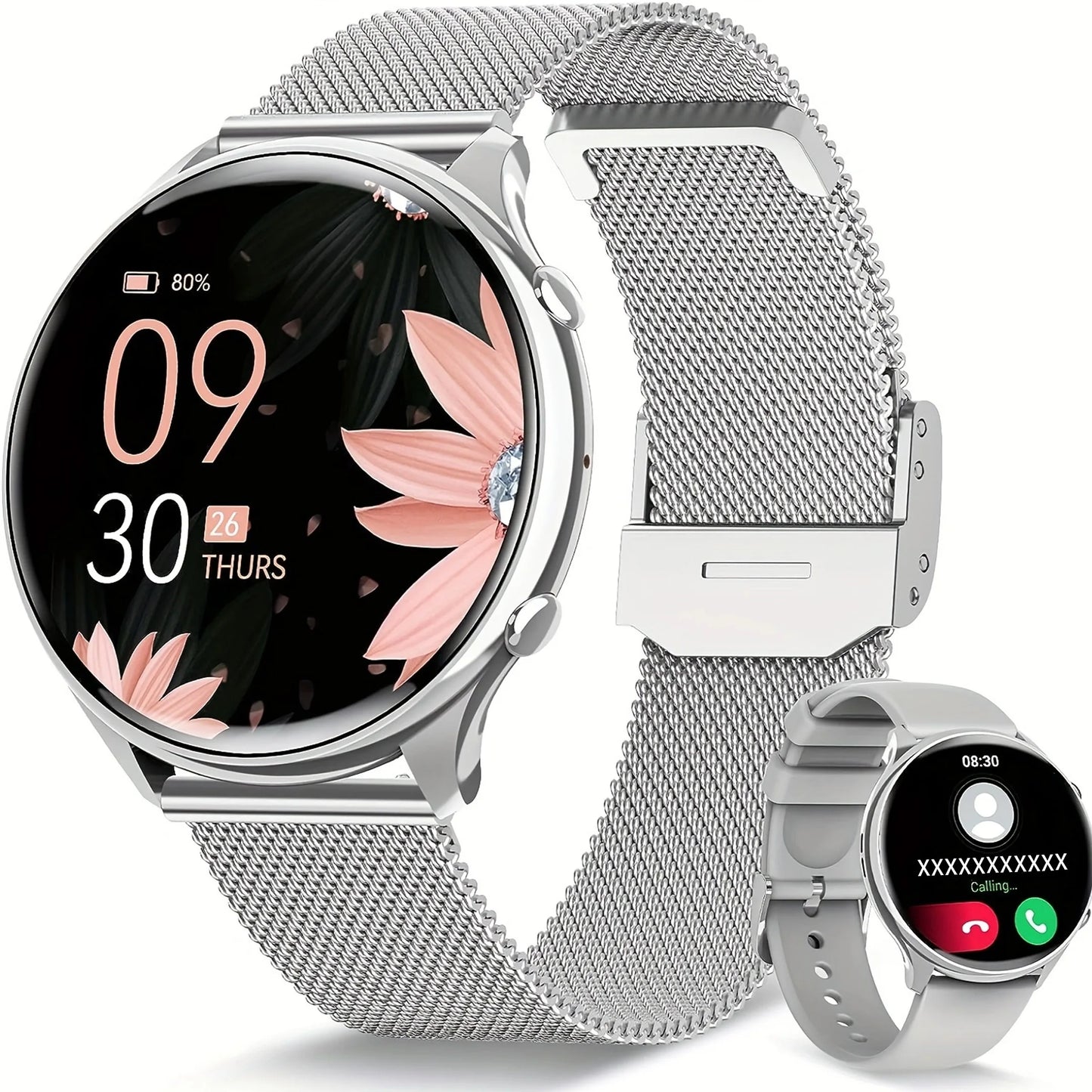 Women's Fitness Smartwatch with 1.20" Display Heart Rate Sleep Monitor Menstrual Cycle Tracker IP67 Waterproof for iOS Android