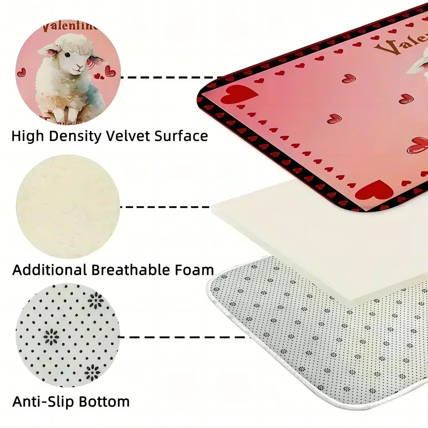Cartoon Dog Kitchen Carpet Mat Non-slip Rug Home Decoration Striped Pattern Welcome Home Funny Floor Mat for Kitchen Decor
