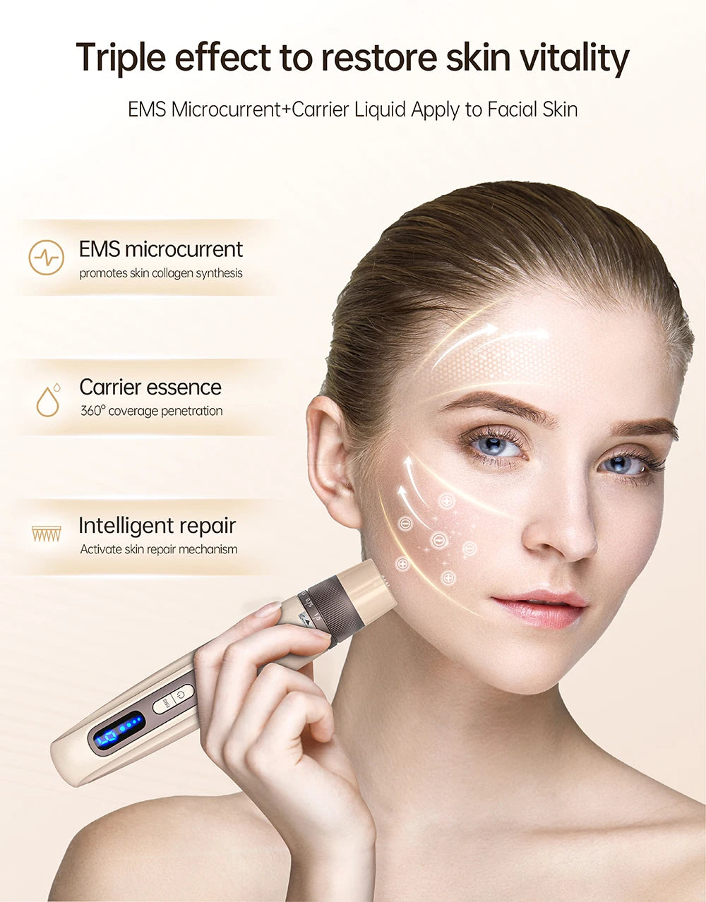 New  EMS Microcurrent Hydra Pen H5 Mesotherapy Automatical Serum Applicator Beauty & Care Derma Microneedling Pen