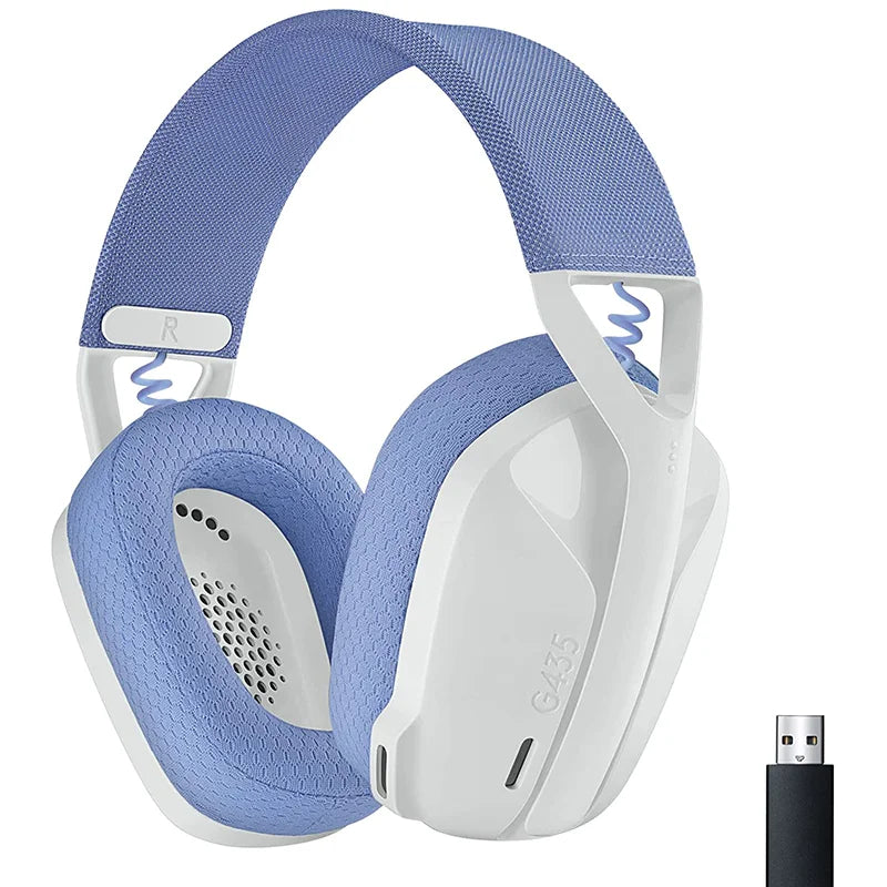 Logitech G435 LIGHTSPEED Wireless Gamer Headset USB Bluetooth/2.4 G Connection Built-in Microphone Gaming Headphone for PC/PS