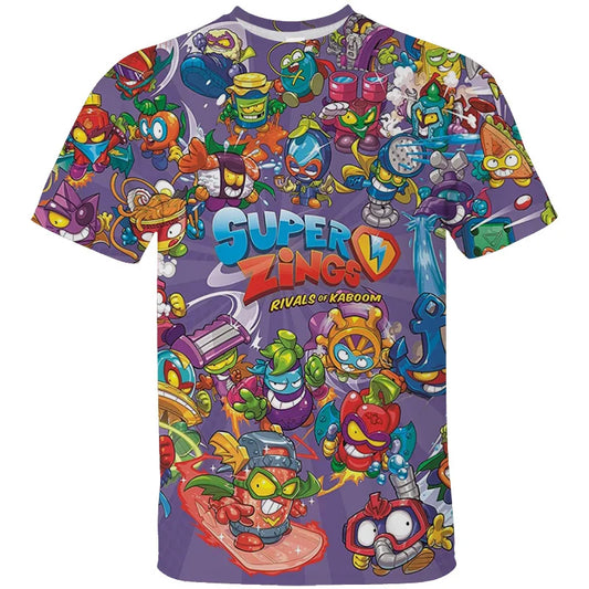Women Men Super Zing 3D Print Clothing Super Sing Fashion Harajuku T Shirt Kid Anime Cartom Tshirts Casual O Neck Top Tshirt Y2k
