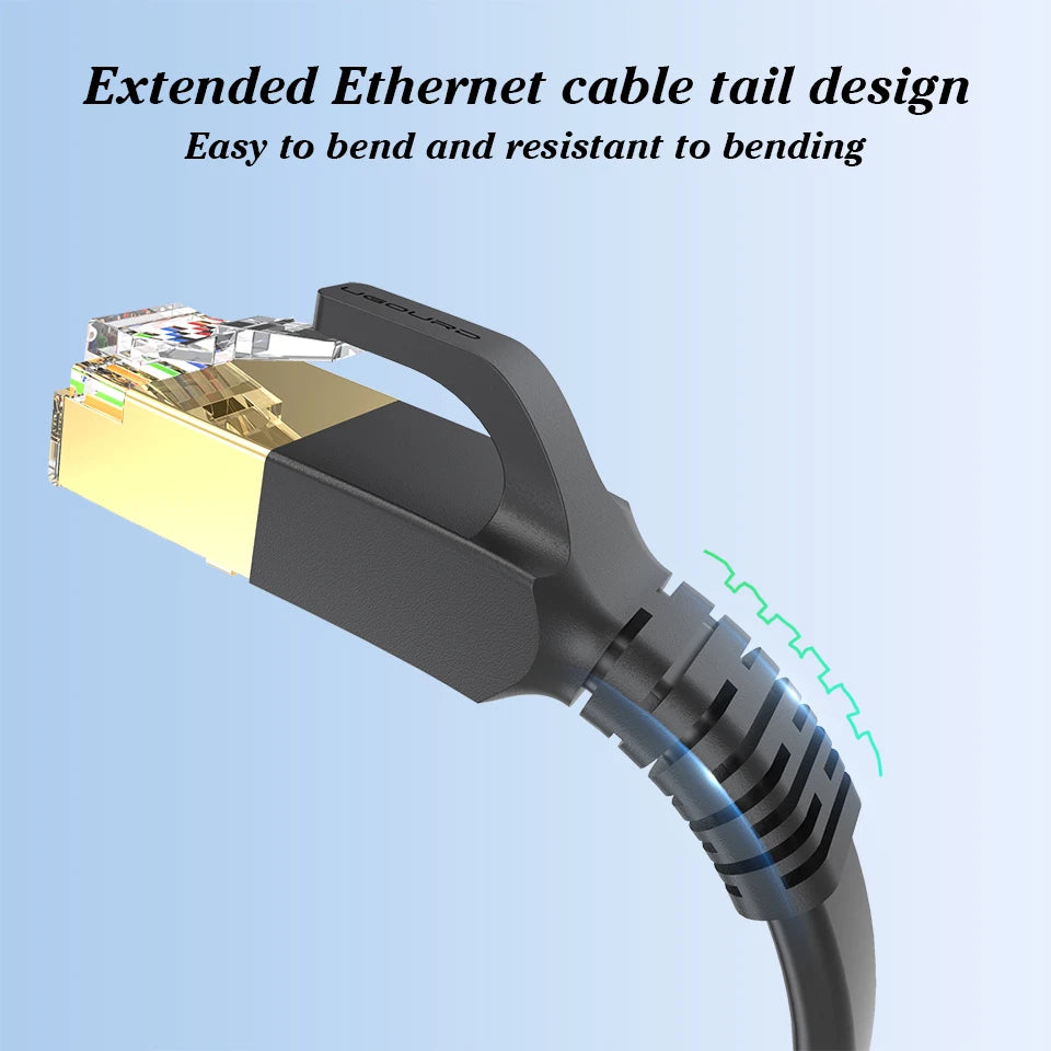 Cat 8 Ethernet Cable Cat8 Network Cable Internet LAN 40Gbps 2000Mhz For Router Ps4 Laptop 0.5m - 5m 10m 15m 20m 30m Flat Round